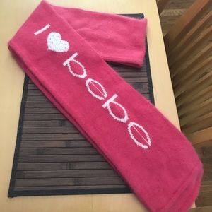 Bebe pink logo scarf